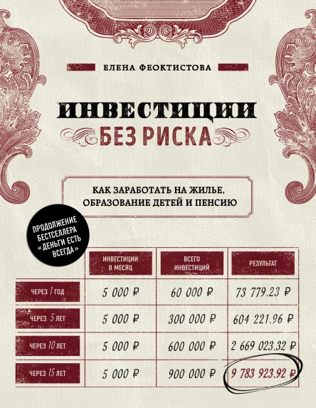 Инвестиции без риска Как заработать на жилье образование детей и пенсию  Елена Феоктистова
