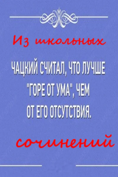 Из школьных сочинений